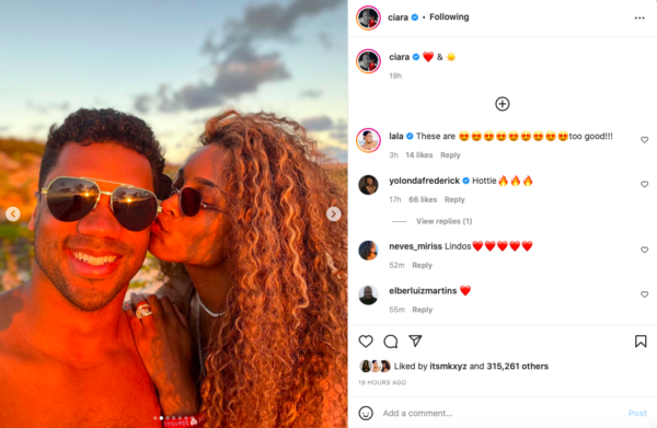 ‘My Girl About to Get Pregnant Again’: Ciara Shares Vacation Photos with Husband Russell Wilson, Fans React