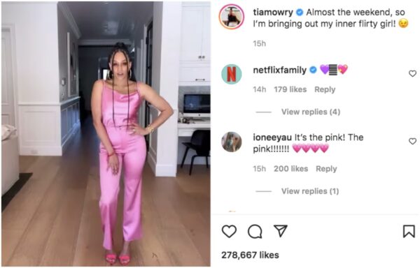 ‘It’s the Pink!’: Tia Mowry Shuts Down the ‘Gram In Multiple Fashions and Fans Pick Their Favorites