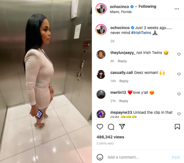 ‘Sharelle Better Runnn’: Fans React After Chad Johnson Jokes About Impregnating His Fiancée Weeks After She Gave Birth to Their Daughter