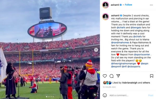 ‘It Happens!’: Ashanti Reveals the Technical Difficulties She Faced Singing the National Anthem at the AFC Championship Game After Being Dragged on Social Media