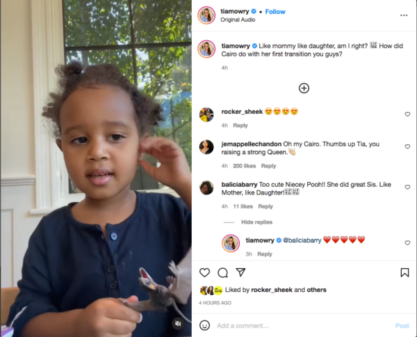‘On Point Just Like Mommy’: Tia Mowry Shares a Post of Her Daughter Cairo Completing Her First Solo Transition Video, Fans Can’t Get Enough 