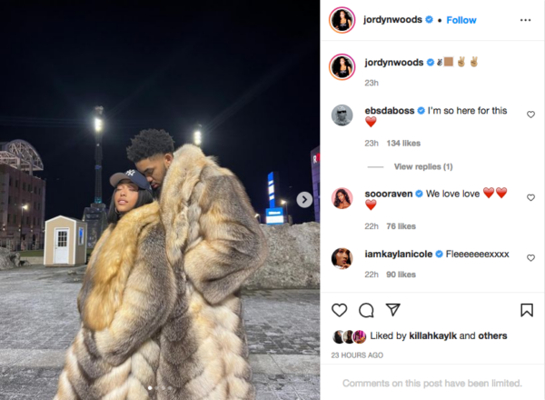 ‘Show Out for the Crowd’: Fans Fawn Over Jordyn Woods and Karl-Anthony Towns’ Matching Fur Jackets