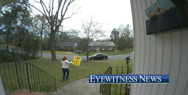 White Woman Caught Stealing BLM Yard Sign In North Carolina, Then Waves to Camera: ‘It Was Really Unnerving’: