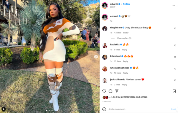 ‘Shea Butter Baby’: Ashanti’s Multi-Colored Dress at SXSW Leaves Fans Speechless