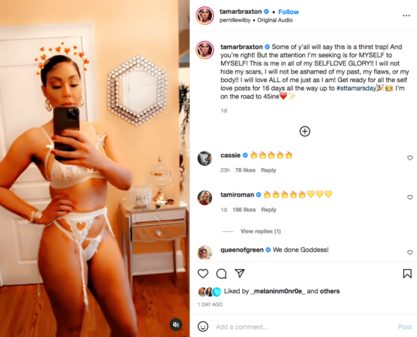 ‘Why Post It?’: Tamar Braxton’s Self-Love Post Receives Backlash After Fans Deem the Video Too Risqué