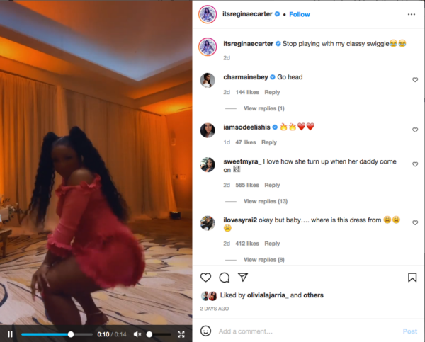 ‘I Love How She Turn Up When Her Daddy Come On’: Reginae Carter’s Fans Are Taken Aback By Her Dancing Skills 