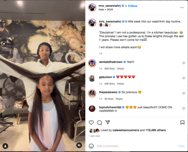‘Baby Girl Got Healthy Inches’: Fans Are Left Impressed By Savannah James’ Daughter Zhuri’s Healthy Locks 