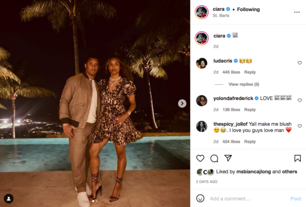 ‘It’s the Smooches for Me’: Ciara’s Fans are Left in Awe After This Vacation Post with Russell Wilson 