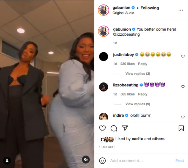 ‘What’s That on Your Dress’: Gabrielle Union and Lizzo’s Video Derails When Fans Zoom In on Singer’s Dress 