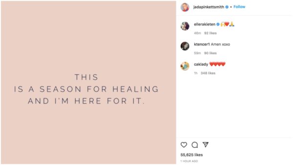 Jada Pinkett Smith Shares a Message of ‘Healing’ Following Will Smith’s Oscars Fallout After Slapping Chris Rock