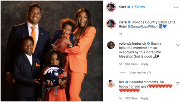 ‘That Orange Looks Flawless on You All’: Ciara Shares Family Photo Celebrating Russell Wilson’s Trade to Denver Broncos