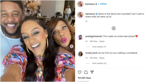 ‘If You Say Filming an Episode I’m a Pass Out !!’: Tia Mowry Sends Fans Into a Frenzy After Posting  Picture with ‘The Game’ Co-Stars 