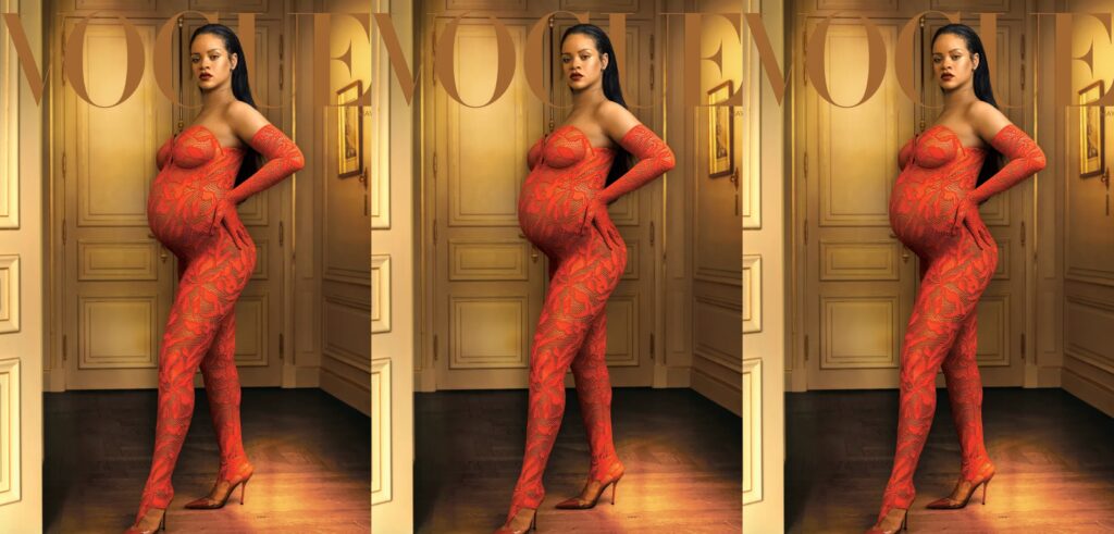 Rihanna talks pregnancy and maternity dressing with Vogue