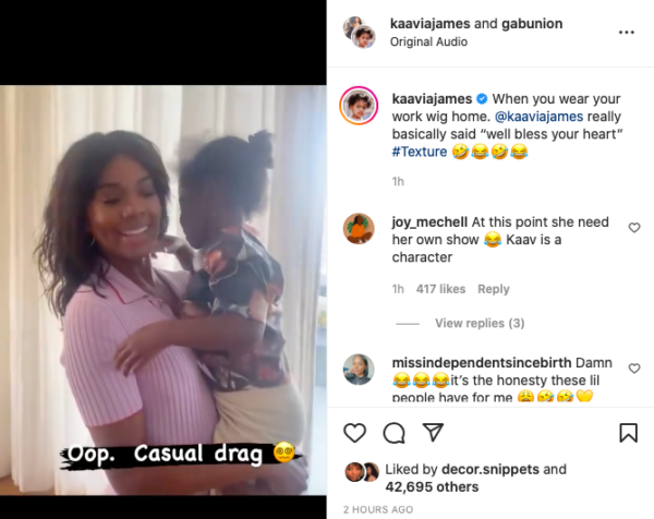 ‘Kav Is a Character’: Gabrielle Union’s Daughter Kaavia James Casually Drags the Actress After Debuting This New Look 
