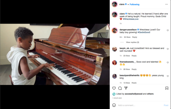 ‘Talented Like His Mommy’: Ciara Shares Cute Video of Son Future Playing the Piano