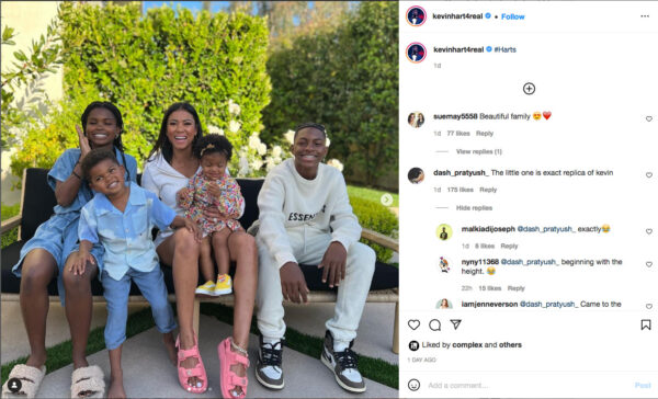 ‘The Little One Is An Exact Replica of Kevin’: Fans are Seeing Double After Kevin Hart Shares Family Photos 