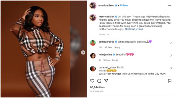 ‘I Thought This Was Erica’: Fans Are Stunned After Erica Dixon Shares Photo of Her 17-Year-Old Daughter