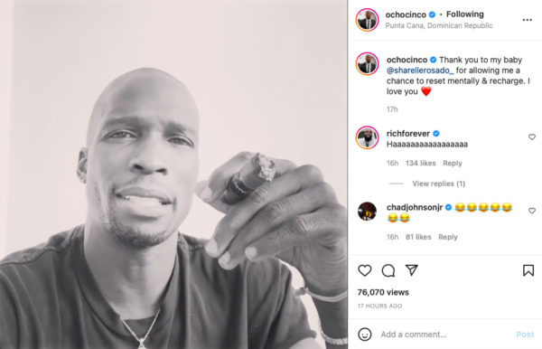 ‘Where You at Again?’: Chad Johnson Vacation Video Derails When Fans and His Fiancée Sharelle Call Him Out for Mispronouncing the Location 