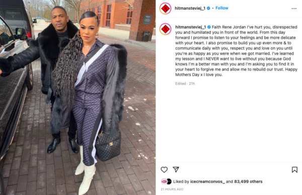 ‘Stebie Please’: Stevie J Apologizes to Estranged Wife Faith Evans on Mother’s Day and Fans Roast the Reality Star