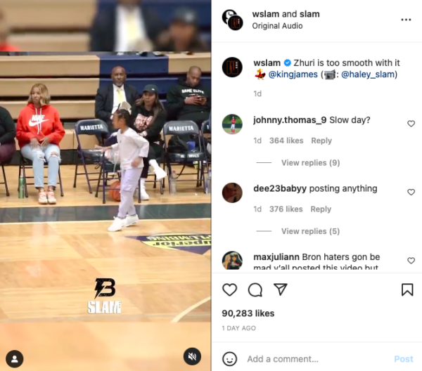 ‘Peep Mom’: LeBron’s Daughter Zhuri Shows Off Her Gliding Skills on the Court But Fans Zero In on Savannah’s Dance  