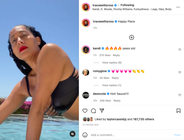 ‘Slow Down Before These Young Boys Flood Your Inbox’: Tracee Ellis Ross Stuns Fans with This Tight Number While Showing Off Her ‘Happy Place’ 