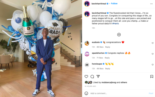 ‘How Time Flies’: Fans React After Kevin Hart Shares His Son Hendrix Graduated from the Eighth Grade