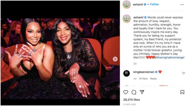 ‘Wait A Minute, Is That Your Mom Or Your Sister?’ Ashanti Posts Pic with Mom and Fans Gush Over Their Beauty 