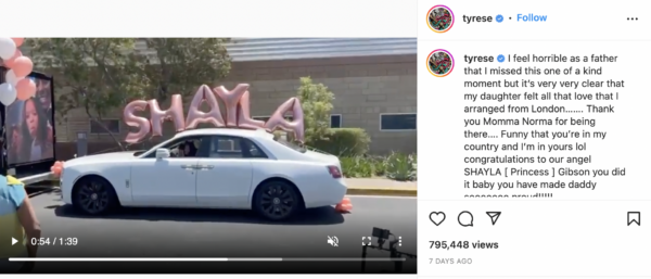‘Couldn’t Wait Until She Turned 16?!’: Tyrese Gibson Buys His Oldest Daughter a Rolls Royce After Missing Her Middle School Graduation for Work
