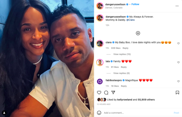 ‘The Man with All the H8ers’: Russell Wilson Seems Unbothered By Channing Crowder’s Recent Comment While Having Date Night with Ciara  