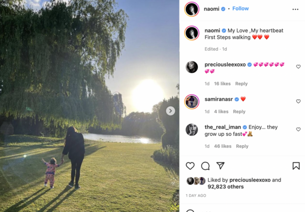 ‘And She’s Off’: Naomi Campbell Shares Adorable Photos of Daughter’s ‘First Steps’ 