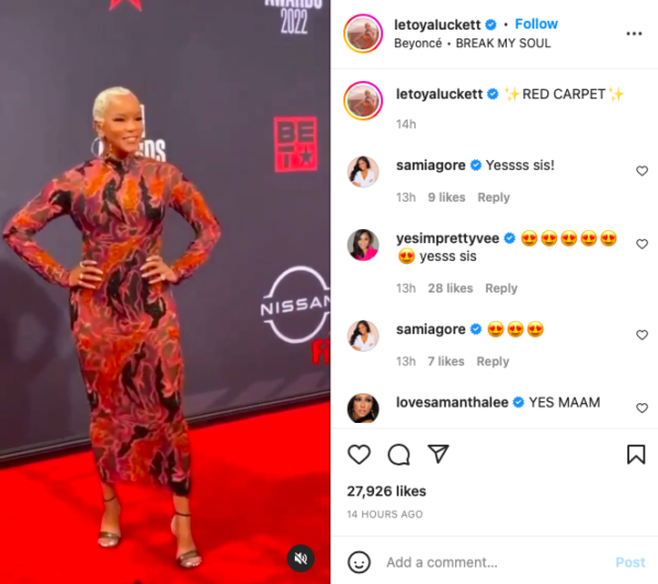 ‘Damn Miss Luckett’: LeToya Luckett Shuts Down Red Carpet Look, Shows Love to Beyoncé In New Video  