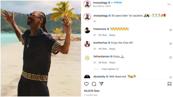 ‘If Anyone Deserves One..It’s SNOOP DIZZEL’: Snoop Dogg Shares Photo of ‘1st Vacation’ After 30 Years In Entertainment