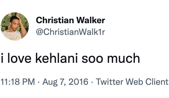 Christian Walker’s Old Tweet Showing ‘Love’ To Kehlani Surfaces After Calling Her ‘Mediocre Singer’ In Viral Starbucks Video