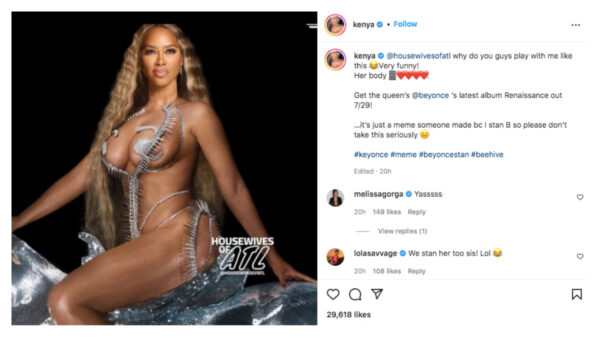 ‘Keyoncé!’: Fans React After Kenya Moore Shares Picture of Her Face Photoshopped Onto Beyoncé’s Body for ‘Renaissance’ Album Cover