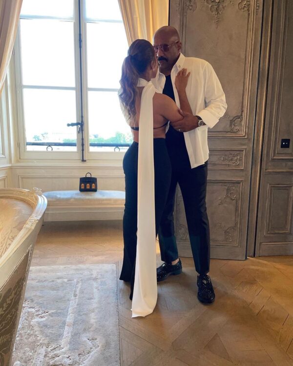 ‘Marjorie Got a Ol Nasty Walk’: Steve and Marjorie Harvey Rock Matching Black and White Outfits For ‘Date Night In Paris’