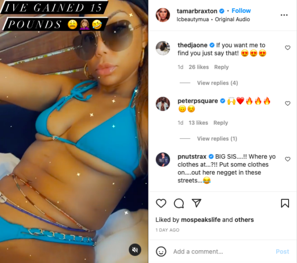 ‘Where Yo Clothes at’: Tamar Braxton’s Weight-Gain Video Flops After Folks Accuse Her of Thirst Trapping