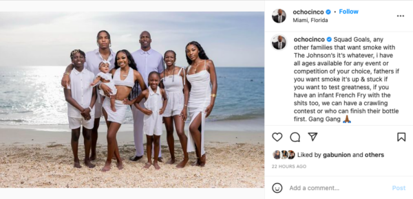 ‘Fathers If You Want Smoke It’s Up & Stuck’: Chad Johnson Shares Rare Family Photo with His Seven Children 