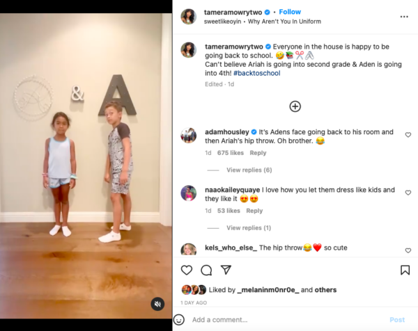 ‘The Hip Throw’: Fans Gush After Tamera Mowry Shares a Back-to-School Video with Her Children Aden and Ariah Housley