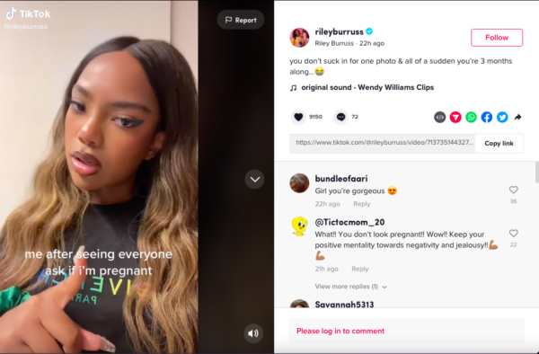 ‘Girl Huh?’: Riley Burruss Shuts Down Pregnancy Rumors By Sharing This Video and Fans React