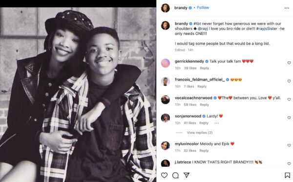 ‘Big Sis S–t’: Brandy Uploads Throwback Photo with a Message About Her Brother Ray J Amid Battle With Kardashians