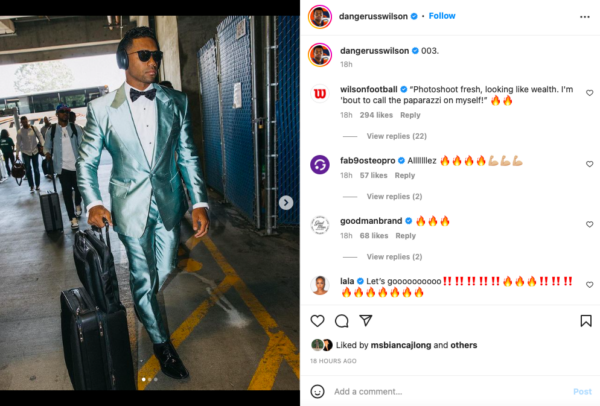 ‘That’s The New Contract Suit’: Russell Wilson Stops Fans In Their Tracks After He Wears This Metallic Suit 