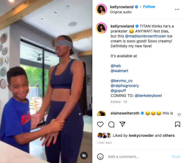 ‘Titan Thinks He’s a Prankster’: Fans React After Kelly Rowland’s Son Titan Pranks the Singer As She Tries Different Flavors of Ice Cream 
