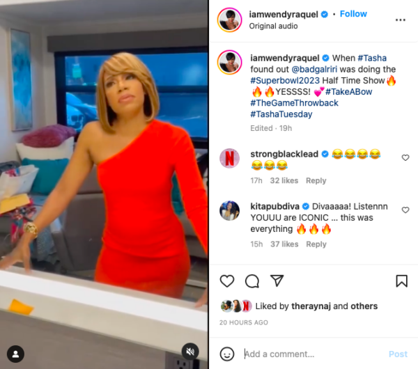 ‘You Betta Sang Tasha Mack’: Wendy Raquel Robinson Reacts to Rihanna Headlining the 2023 Super Bowl Halftime Show by Reenacting This Infamous Scene from ‘The Game’ 