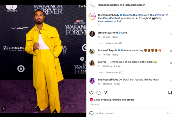 ‘Maybe If I Dress Like Her Daddy’: Fans React to Michael B. Jordan’s ‘Black Panther: Wakanda Forever’ Red Carpet Attire By Comparing it to Steve Harvey’s Old Looks and Many Others, the Actor Responds 