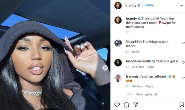 ‘The Thing You Can’t Teach’: Brandy Brags About Daughter Sy’Rai Smith’s Vocals After Sharing a Video Snippet of Her Singing