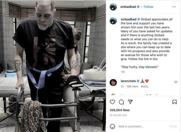 ‘Praying for You’: Sinbad’s Family Says He’s Learning How to Walk Again Two Years After Suffering Stroke, Fans Send Uplifting Messages