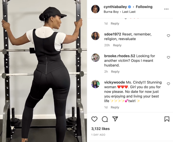 ‘Stella Has Got Her Groove Back’: Cynthia Bailey Hits the Gym, Shows Off Her Assets After Finalizing Her Second Divorce
