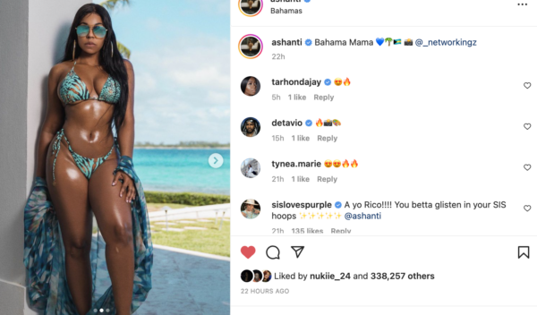 ‘Does the Body Come with the Bikini?’: Ashanti Flaunts Her Curves In New Bikini Pics, Fans Urge Her to Start a Swimsuit Line