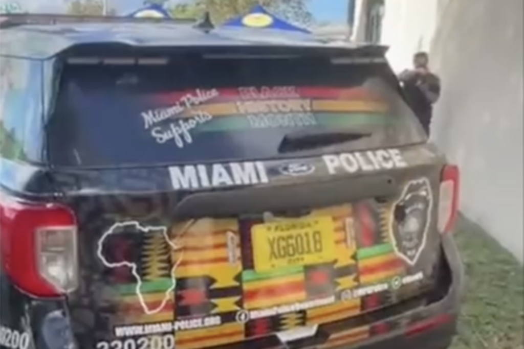 Tone-Deaf Miami Cops Unveil Black History Month-Themed Police Car