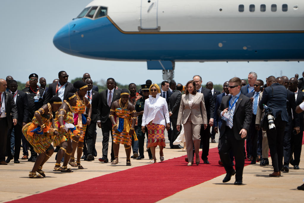 Ghana Gives Kamala Harris The Red Carpet Treatment As VP Kicks Off African Tour